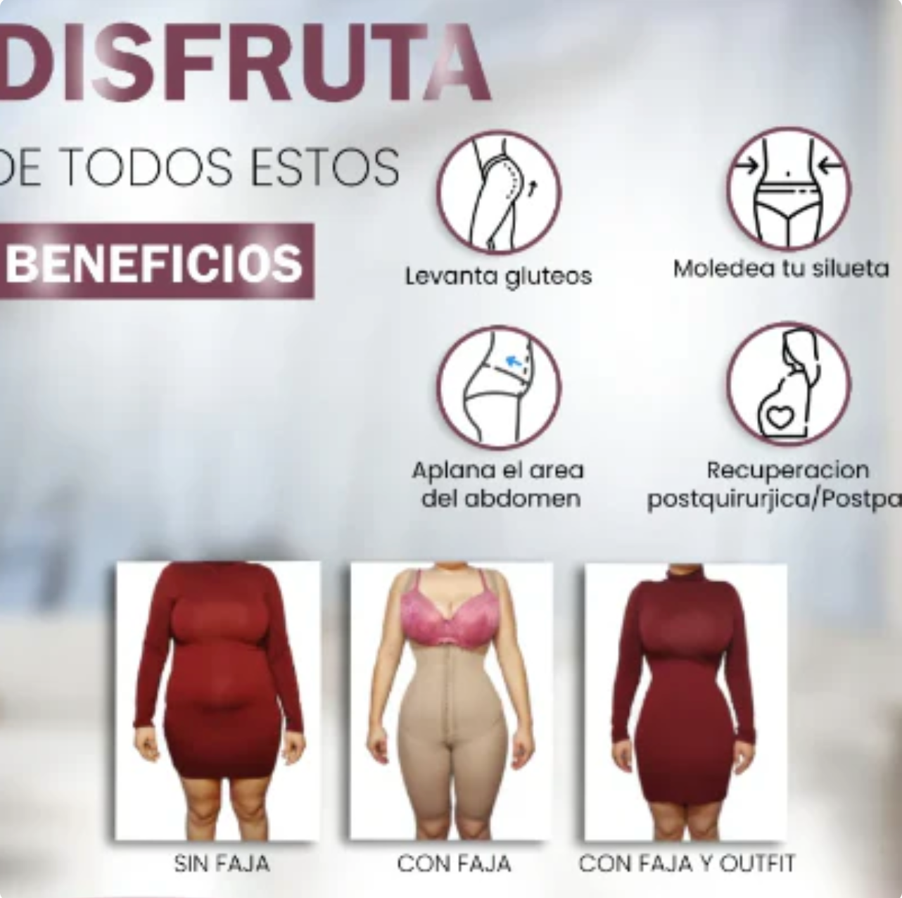 Perfect Body -  Faja Reductora Mujer Para Estilizar El Cuerpo Negro M/L 👗
