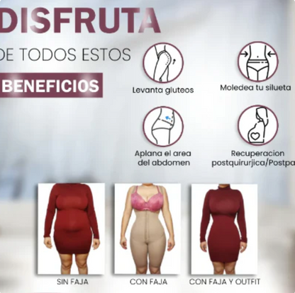 Perfect Body -  Faja Reductora Mujer Para Estilizar El Cuerpo Negro M/L 👗